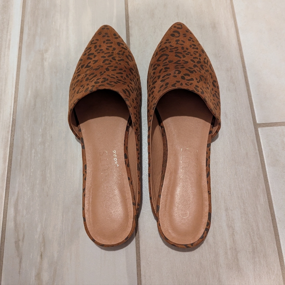 Anthropologie Matisse Animal Leopard Mules Flats 9 - Picture 6 of 10